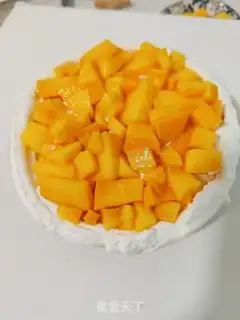 Make Mango cream birthday cake step 22