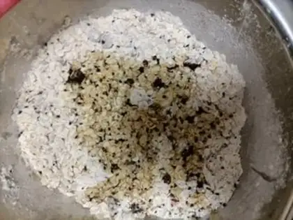 Make Black sesame oatmeal cookies step 3