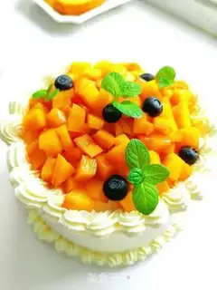 Make Mango cream birthday cake step 27