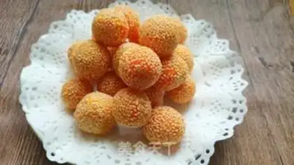 Make Carrot sesame ball step 6