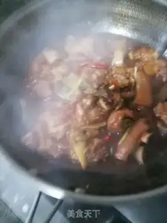 Make Red burning pig hoof step 6