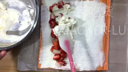 Make Strawberry rolls step 16