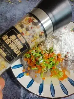 Make Vegetable shrimp cake step 7