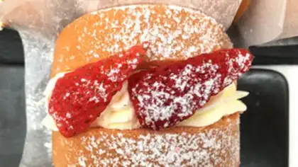 Make Strawberry rolls step 24
