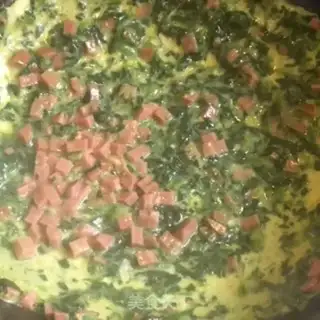 Make The spinach ham and eggs step 8