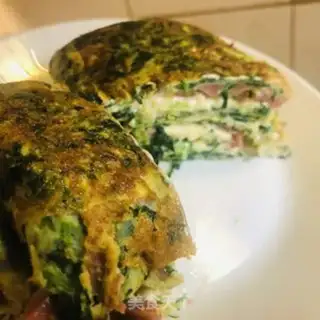 Make The spinach ham and eggs step 11