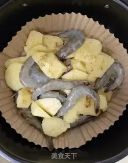 Make Pepper salt potato shrimp step 2