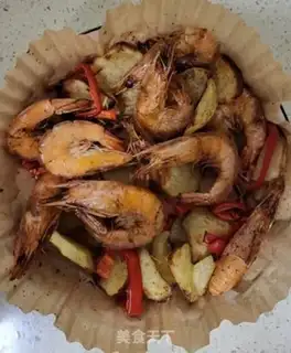 Make Pepper salt potato shrimp step 5