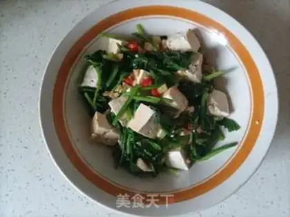 Make Garlic spinach tofu step 9