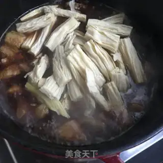 Make Red roast roasted bamboo step 7