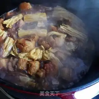 Make Red roast roasted bamboo step 8