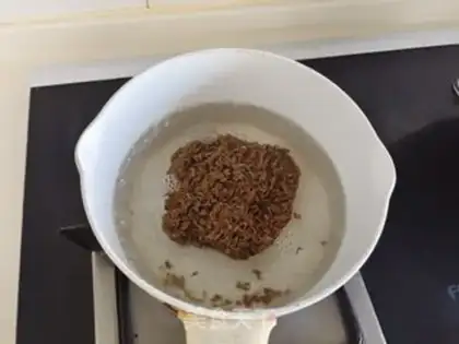 Make Peanut butter with wheat noodles step 1