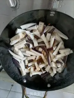 Make Bean petal eggplant step 3