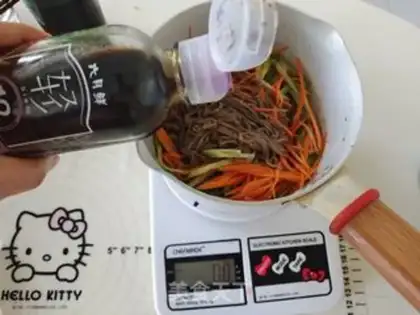 Make Peanut butter with wheat noodles step 4