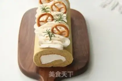 Make Caramel cream red tea roll step 19