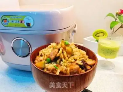 Make Pumpkin chicken and rice step 10