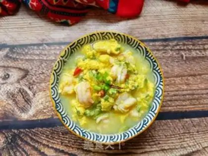 Make Shrimp and eggs step 12