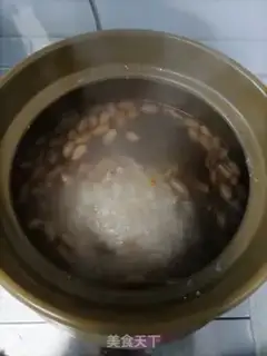 Make Ink-fish peanut porridge step 8