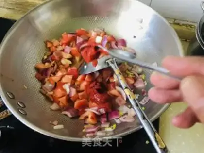 Make Tomato egg paste step 9