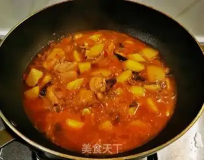 Make Chicken leg and mushroom potatoes step 8