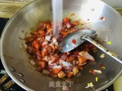 Make Tomato egg paste step 11