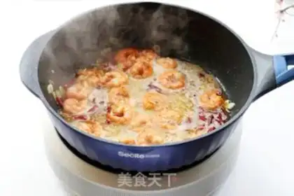 Make Tapas Spanish garlic shrimp step 9