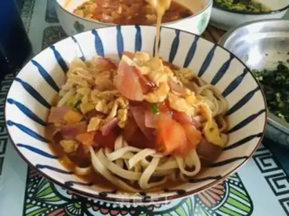 Make Tomato egg paste step 17