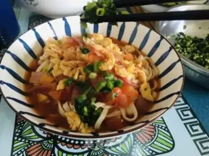 Make Tomato egg paste step 18