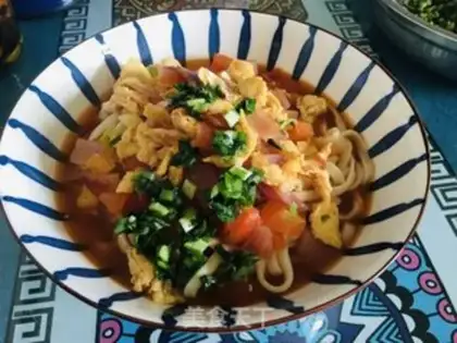 Make Tomato egg paste step 19