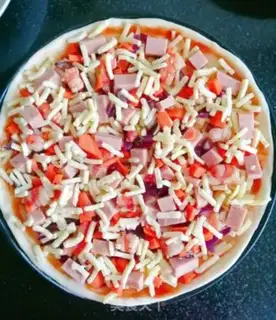 Make Lunch prawn pizza step 10