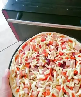 Make Lunch prawn pizza step 11