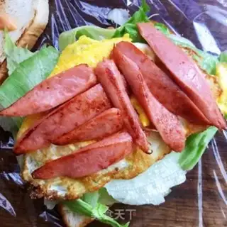 Make Beef ham sandwich step 6