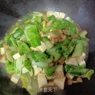 Make Five bouquets for green tofu cabbage step 10