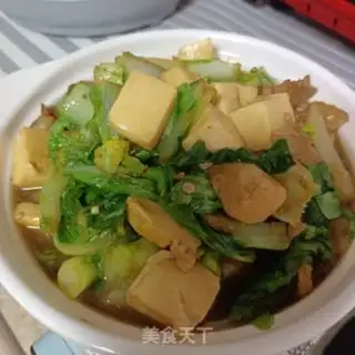 Make Five bouquets for green tofu cabbage step 12