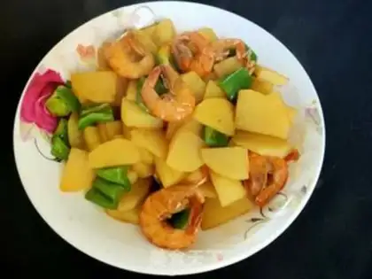 Make Potato chili shrimp step 11