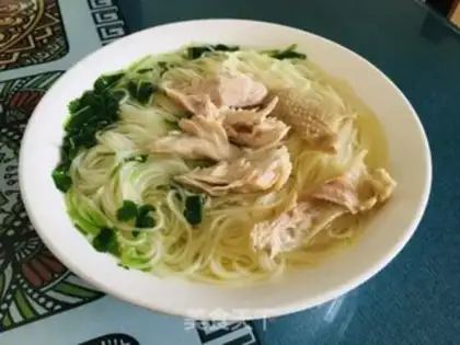 Make Chicken soup and bamboo step 7