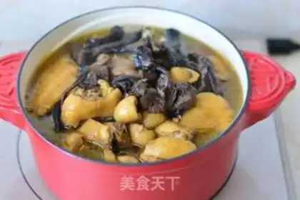 Make Chicken stew mushrooms step 3