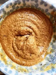 Make The first mustard sesame sauce with mushrooms step 4
