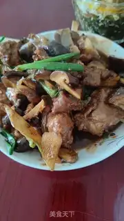 Make Sugar vinegar chop mushrooms step 8