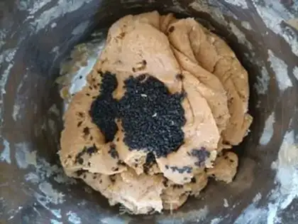 Make Black sesame sweet potatoes step 6