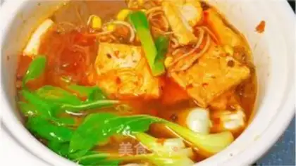 Make Duck tofu fan soup step 12
