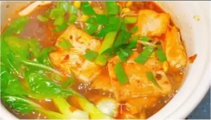 Make Duck tofu fan soup step 13
