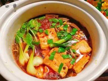 Make Duck tofu fan soup step 14
