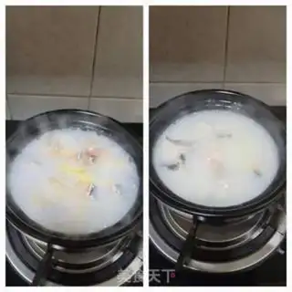 Make Scrambled black fish porridge step 5