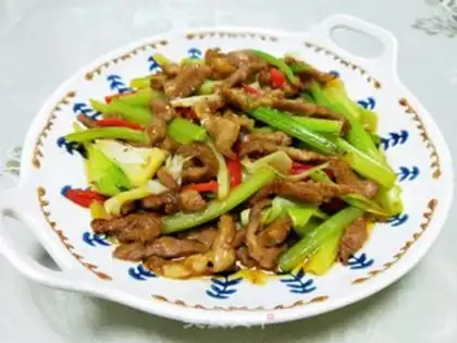 Make Celery fried meat step 9