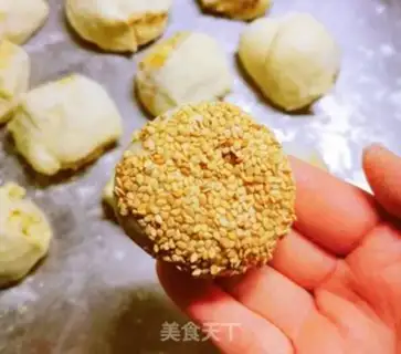 Make Pizza sesame pancakes step 8