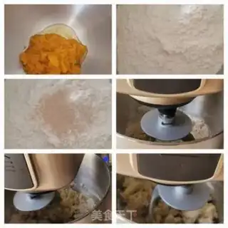 Make Black whole wheat pink dates pumpkin buns step 2