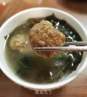 Make Seaweed larvae meatball soup step 7