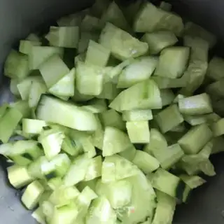 Make Banana cucumber coconut water step 3