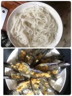 Make A fan of garlic shrimp step 2
